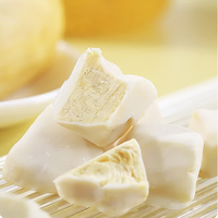 FD Zoete Gefreeze-droogde Durian met Witte Chocolade Coating Knapperige Durian Brokjes Bulk Snack Zonder Toegevoegde Conserveermiddelen