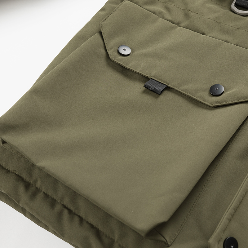 Alike Parka militaire pour hommes Plus une taille avec capuchon Manteau d’hiver rembourré