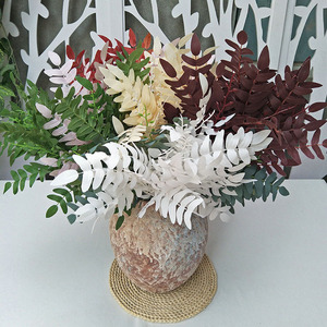 Rama <span class=keywords><strong>de</strong></span> Hojas <span class=keywords><strong>de</strong></span> Algarrobo <span class=keywords><strong>Secas</strong></span> Personalizadas <span class=keywords><strong>de</strong></span> 56 cm, Decoración <span class=keywords><strong>para</strong></span> el Hogar, Bodas, Halloween, Graduaciones, con Seda - Product Image 4