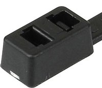 Attaches de câble en nylon à double extrémité avec double trou et boucle Sangles de fermeture éclair automatiques faciles à installer pour voitures Attaches de câble en plastique 4.8*370