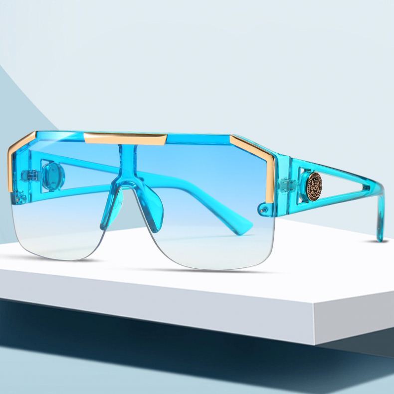 Europeo y americano UV400 lente integrada Rey León decorativo conjunto de deportes Glgasses HD gafas de sol de moda