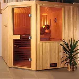 Günstige 2 Personen traditionelle Holz Nassdampf Sauna Zimmer