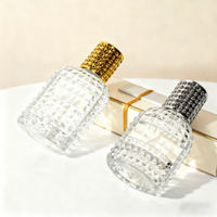 Offre Spéciale – Flacons de Parfum Vides Facettés en Verre Gaufré, Rechargeables, avec Emballage Personnalisable et Autocollants Logo Disponibles