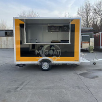 Remorque alimentaire sur mesure à essieu unique de 8,2 pieds avec système à gaz, 2 roues galvanisées, pour la plage, vente en gros, fabricant