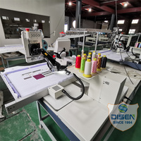 Machine à broder les cordons de perles à sequins mixtes en tissu plat et chenille à tête unique