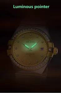Montre mécanique automatique de <span class=keywords><strong>luxe</strong></span> pour <span class=keywords><strong>homme</strong></span> AILANG avec lunette sertie de diamants, cadran analogique en acier inoxydable, <span class=keywords><strong>Black</strong></span> <span class=keywords><strong>Friday</strong></span> 2026 - Product Image 6