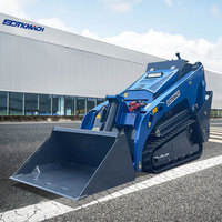 Mini Skid Steer Loader EPA/Euro 5 Diesel Wheel Loader Backhoe Loader dengan Pompa & Mesin Momen Beban Tinggi Garansi 2 Tahun