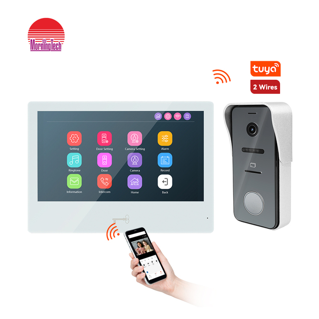 Door Call Video Panel 10.1 Inch Ahd Screen Doorbell 2 Wire Wired Gate Video Door Phones With Camera Tuya Video Intercom