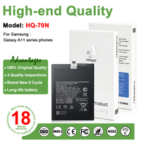 Batterie polymère de qualité A HQ-70N 3900mAh neuve à cycle 0 du fabricant pour Samsung A11 – Batteries standard d'usine pour téléphone – Garantie 18 mois