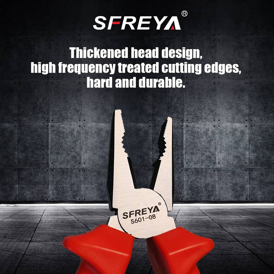 SFREYA S601 VDE 1000V Insulated Combination Plier Double Color ...
