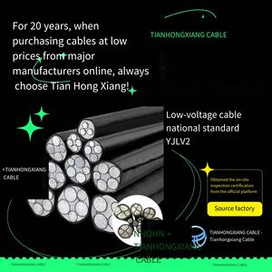 Cavo in Alluminio a Bassa Tensione YJLV 4*25 + 1*16 con Anima in Gomma, Cavo a Risparmio Energetico, Vendita all'Ingrosso - Product Image 3