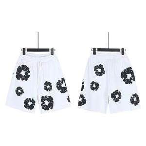 Pantaloncini in <span class=keywords><strong>denim</strong></span> stampati in cotone a maniche corte casual da <span class=keywords><strong>uomo</strong></span> con elastico in vita, ideali per il dropshipping di brand di moda. - Product Image 6