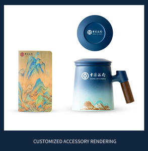 찻잔 도매 고급 진공 컵 노트북 사용자 정의 공장 A6 메모장과 비즈니스 선물 세트 - Product Image 3