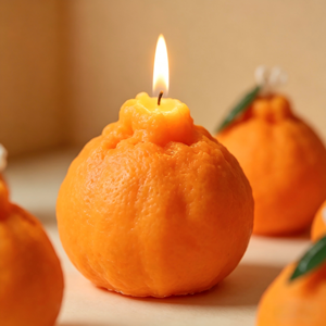 Leohomes Wholesale Handmade Modern <strong>Orange</strong> Soy Wax Non-Toxic Natural Aromatherapy <strong>Candles</strong> Artificial Fruit Shaped Holiday Home - Product Image 1