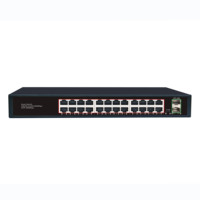 Switch Ethernet Gigabit Yunvo 5/8/10/16/12 Port Casing Plastik/Besi Switch Jaringan 100M untuk Kamera IP