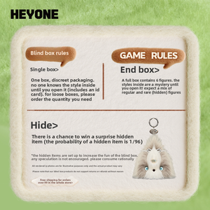 Heyone Fluffy Star Laluwu Series Blind Box Bambola di Peluche Ciondolo Portachiavi Morbido e Carino Regalo di Compleanno Creativo Unisex Set da 6 Pezzi - Product Image 6