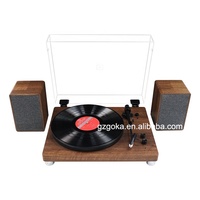 Lecteur de cassette de plateau tournant en vinyle Vintage avec double cd, cassette de plateau tournant, usb et cd