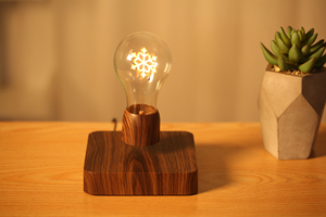 Promotional New Item <b>LED</b> Floating <b>Light</b> Bulb Snowflake Magnetic Levitation ABS Material Minimalist Style Bedroom Middle - Product Image 2