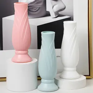 Vendita calda creativo nordico vento vaso a forma di petalo moda semplice vaso decorazione della casa vaso di fiori di plastica