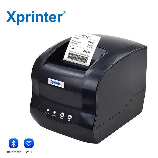 Xprinter XP-365B 80mm 3inch Desktop USB WiFi Thermal Receipt and Label Barcode Printer for Supermarket