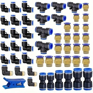 Kit de raccordement pneumatique 53 pièces, raccords rapides à enfoncer 6 8 10 mm pour outils pneumatiques - Product Image 1