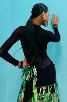 Costume de danse latine de compétition de qualité examen Vennystyle |   Tenue de scène une pièce ornée de paillettes et de strass