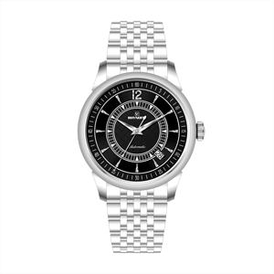 Nouvelle montre classique automatique mécanique NH35 de haute qualité avec cadran de montre en index arabes gravés avec logo privé tendance - Product Image 2