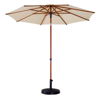 Sombrilla de Aluminio de Alta Calidad con Diseño Personalizado y Impresión de Grano de Madera para Exteriores, por MIA, para Hoteles, Patios y Jardines