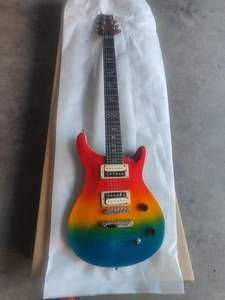 Oferta Especial de Liquidación |   Guitarra eléctrica estilo <span class=keywords><strong>PRS</strong></span> con trémolo simple, chapa de madera con diseño de tigre camaleón, 24 trastes - Product Image 5