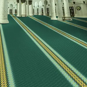 穆斯林墙到墙地毯供应商批发清真寺祈祷地毯清真寺卷地毯