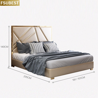 Cadre de lit de luxe de style designer Lit Cama Yatak Letto Letti Bedden Meubles de chambre à coucher Base de lit double en bois Muebles