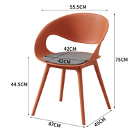 Chaise de salle à manger simple en plastique épaissi, empilable, écologique, pour la maison et les cafés