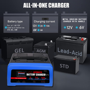 Cargador de Baterías de Plomo-Ácido AGM Inductivo de 6V 6A y 12V 10A de Fábrica al por Mayor - Cargador Automático Inteligente Personalizado - Product Image 5