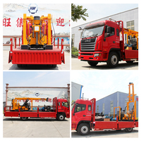 Machine de forage rotative pour puits d'eau, montée sur camion, de type crawler, pour puits peu profonds, avec boîte de vitesses et moteur, profondeur maximale 80m