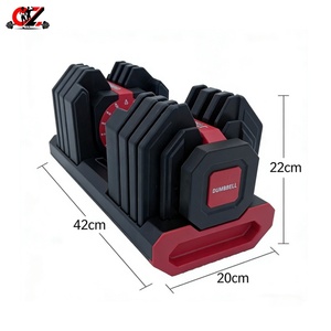 CZFIT High Quality Eco-Friendly Durable Cast Iron Multi-gear Adjustable <b>Dumbbell</b> Set Stand 24kg Anti-Slip Handle Free Weight - Product Image 1