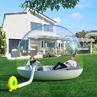 Dôme gonflable transparent pour l'extérieur, imperméable, monocouche, trois saisons, 3m x 4m, tente bulle gonflable