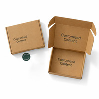 Boîte d'expédition en papier kraft brun durable, motif personnalisé, en carton ondulé, pour vêtements – Ventes flash