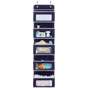 Organisateur suspendu bleu pour porte de placard, salle de bain, chambre de bébé - Product Image 2