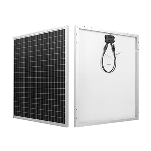 太陽電池100ワットのパネル Suppliers-バッテリー充電ボートキャラバン100ワット多結晶12Vソーラーパネルに適しています