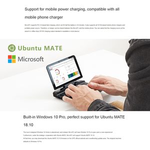 Mini <span class=keywords><strong>ordinateur</strong></span> <span class=keywords><strong>portable</strong></span> de jeu <span class=keywords><strong>GPD</strong></span> MicroPC, 8 Go de RAM, 256 Go de SSD ROM, batterie 6200 mAh, charge rapide, <span class=keywords><strong>ordinateur</strong></span> <span class=keywords><strong>portable</strong></span> de poche 6,0 pouces - Product Image 6