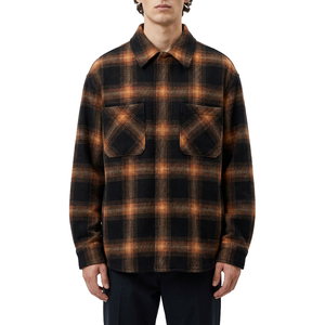 XUCHANG Camicia da Lavoro in Flanella <span class=keywords><strong>di</strong></span> <span class=keywords><strong>Lana</strong></span> <span class=keywords><strong>di</strong></span> Alta Qualità con Logo Personalizzato OEM, Overshirt <span class=keywords><strong>di</strong></span> Design a Quadri per <span class=keywords><strong>Uomo</strong></span> - Product Image 1