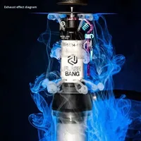 Chicha arabe style Flash Bang, ensemble de bar en forme de grenade blanche avec bouteille en verre finition miroir
