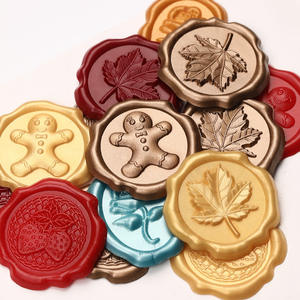 Étiquettes en cire gaufrée, sceaux personnalisés avec logo, pour enveloppes, sceaux décoratifs en cire - Product Image 2