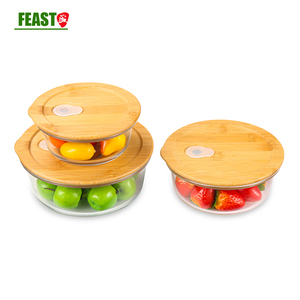 Microondas eco amigable natural <span class=keywords><strong>de</strong></span> <span class=keywords><strong>3</strong></span> bol <span class=keywords><strong>de</strong></span> cristal <span class=keywords><strong>de</strong></span> ensalada   contenedor <span class=keywords><strong>de</strong></span> alimentos <span class=keywords><strong>de</strong></span> la caja <span class=keywords><strong>de</strong></span> almuerzo - Product Image 2