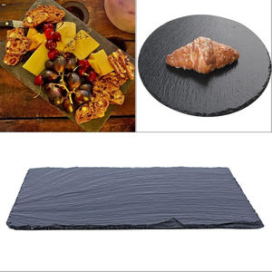Planche à fromage et <span class=keywords><strong>plateau</strong></span> <span class=keywords><strong>en</strong></span> <span class=keywords><strong>ardoise</strong></span> rectangulaire à bord naturel de style classique de 20x15cm <span class=keywords><strong>avec</strong></span> tapis et tampons - Product Image 6