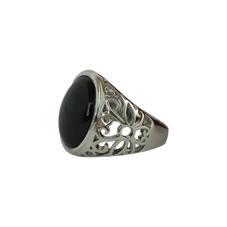 Fine jewellery handcrafted best quality silver 925 and bronze signet ring with semi-precious stone