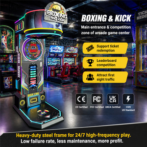 Machine de <span class=keywords><strong>boxe</strong></span> commerciale d'arcade avec test de force de frappe, encastrée dans un cabinet métallique, pour bars, centres de jeux et distributeurs automatiques, offrant un rendement élevé - Product Image 3
