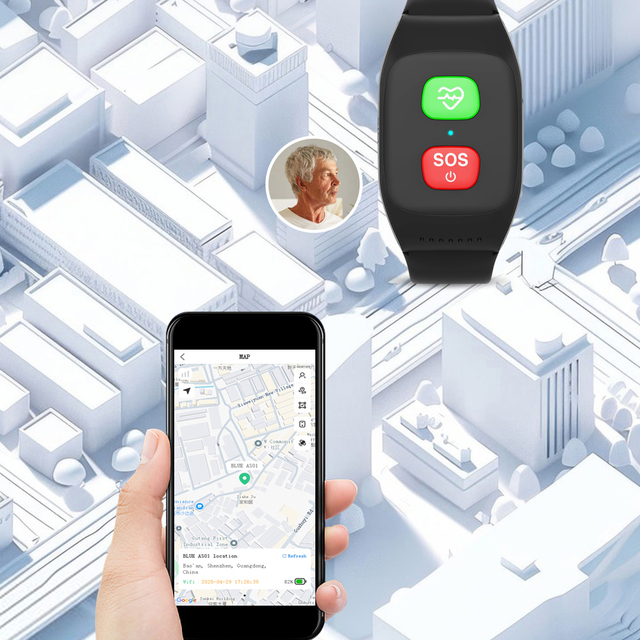 Senior GPS Smart Watch 4G SOS Fall Alert Health Monitoring Locator Health Bracelet