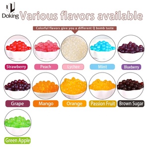 Doking 1.25กก. 3กก. ชาฟองมะม่วง popping bursting Boba popping popping popping poba Pearl สำหรับชานม Boba ชาป๊อป Boba - Product Image 6