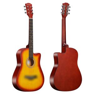 Guitarra acústica 38 pulgadas Universal Principiante Guitarra usada Guitarra <span class=keywords><strong>de</strong></span> tilo a la <span class=keywords><strong>venta</strong></span> - Product Image 3